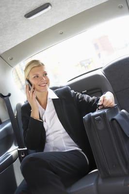 Hassle-Free trip to the Airport. Use our Limo as your mobile office for those last minute details.