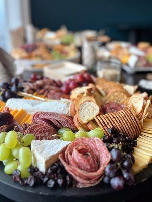 Looking for a refined touch? Our charcuterie board service offers an elevated presentation with beautiful boards, utensils, and bowls. For a