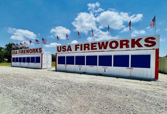Outside view of our firework stands.