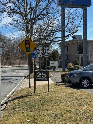 Our address sign on South Service Rd
