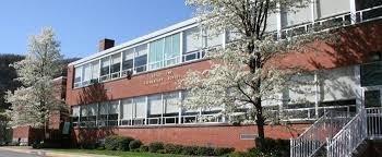 The front of the building.