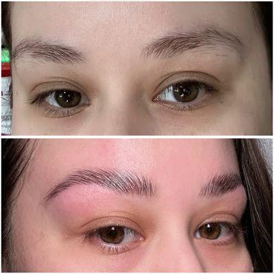 Brow lamination, tint & wax