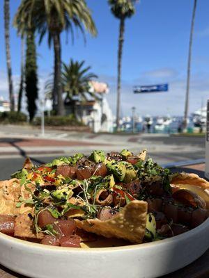 Ahi poke nachos