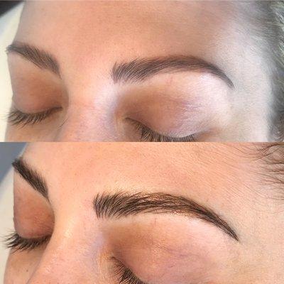 Touchups are required 8-12 weeks after first session - FAQ @ jessicarenich.com/brows