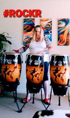 With my recently purchased Lp Paoli Mejias Signature Jazzambia Conga's from Bentleys Drum Shop. In A Mist Of Greatness David Patocchi