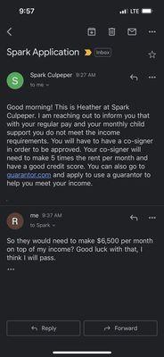 I was told I need to make $8,000 per month to qualify! If I made $8,000 per month, I would own a home!