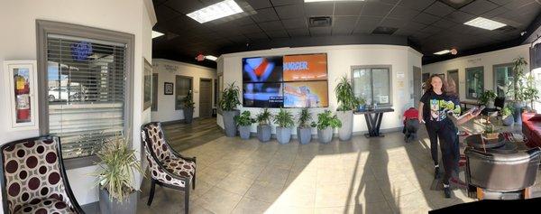 Salon Village waiting area