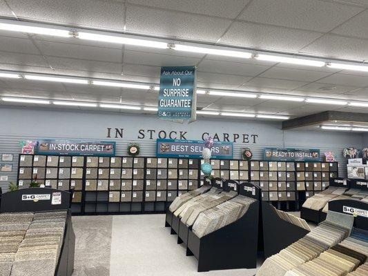 Over 100 in stock carpets