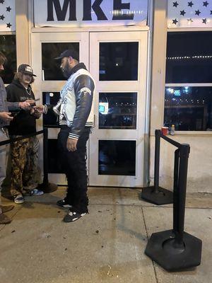 "B", "Zay" or whatever his name is. The security guard who assaulted a woman.