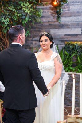 This is a view of the front of my dress, it fit perfect. I only had to alter the sleeves.