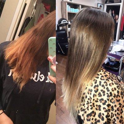 Ombré lightened + a little extra hair love