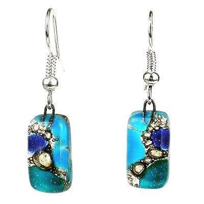 Handmade fused glass earrings