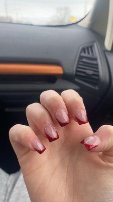 Red french tips