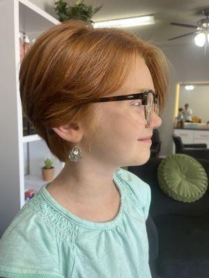 She took my girl to an adorable pixie!
