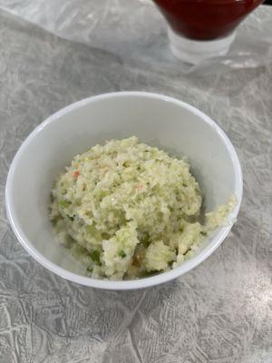 Slaw. Hubby was happy it didn't have horseradish