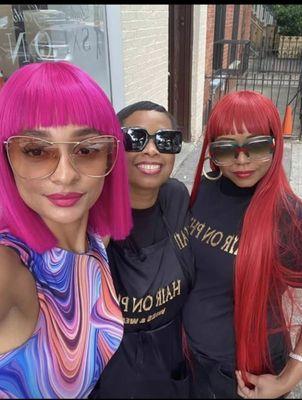 Wig services at Ladies &Gents Salon featuring Weave& Wig Designer Hair On Phya.