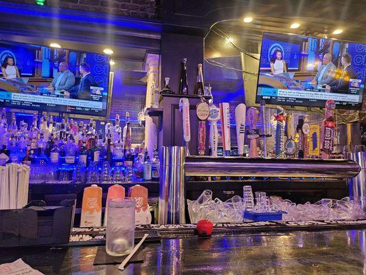 Bar seating. Server was super friendly