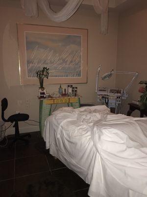 There beautiful massage room