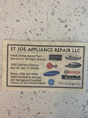 St Joe Appliance Repair