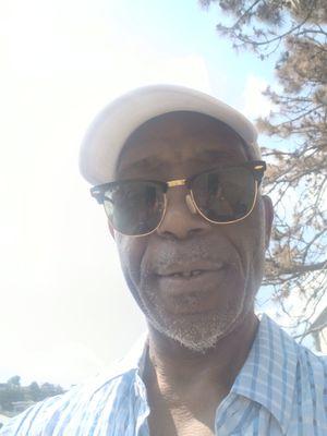 Hat and sun glasses and me of course.