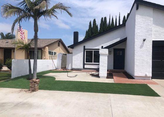 Pavers & synthetic grass