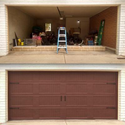 Home facelift! Call for our Wood Grain Garage Door Special!