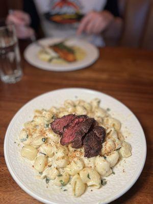 Crab Lumache with steak added