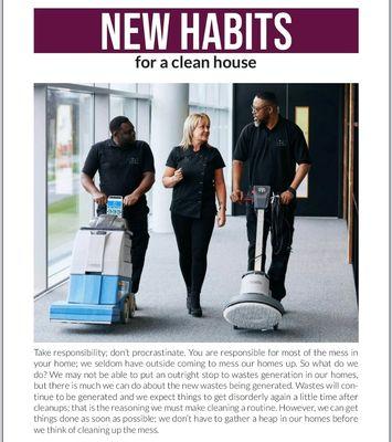 We also have an Ebook thst educates our customers on Cleaning with natural products and the benefits of keep your home organized.