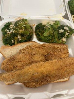 Fried whiting platter