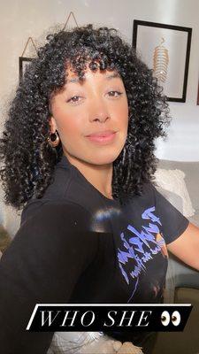 Jessica Lee, cut with bangs