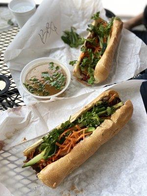 BBQ Pork (top) & Pho Dip with Beef Banh Mi