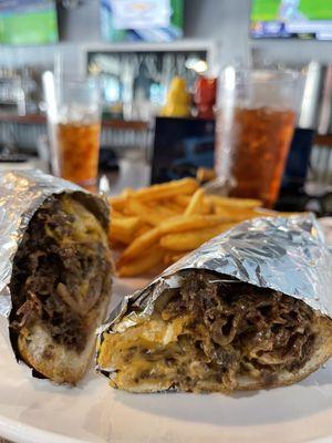 Philly cheesesteak sandwich