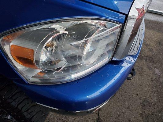 Headlight restoration before