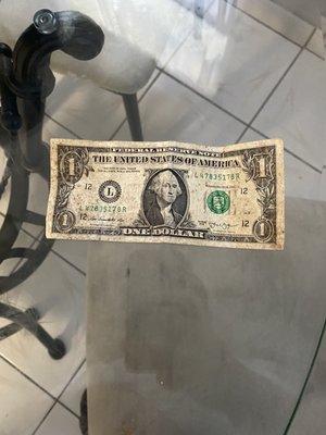 this is the "dirty" dollar bill