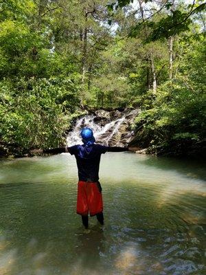 Swimming hole along a bike ride.