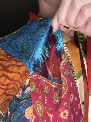 One of MANY areas that came apart after one wash.