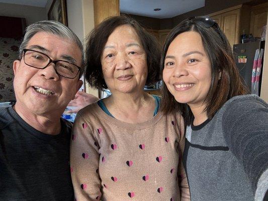 Three of us at our home