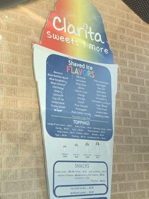 Updated Menu with sugar free options. pineapple wedding cake small, large dreamsicle with condensed milk