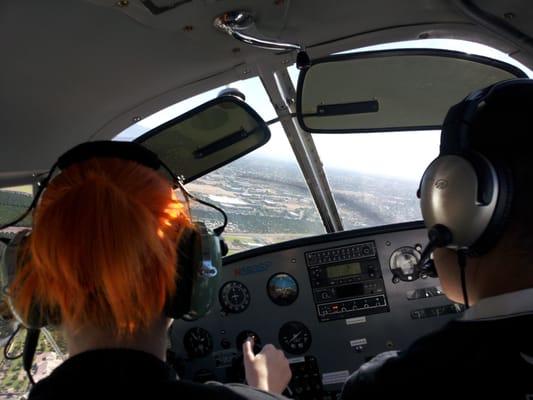 Rolling into a steep turn to the left!