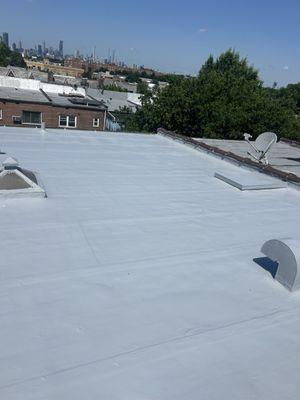 100% silicone roof coating.