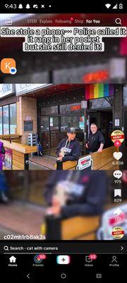 It is a screenshot from a video that mentions this bar, and the behavior that these people show.