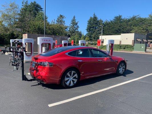 My model S getting a charge.