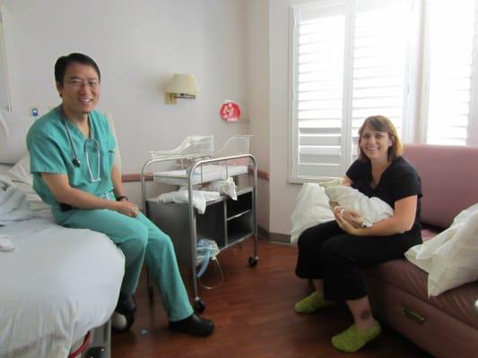 Dr. Cho with a very happy patient!