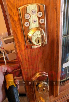 Additional security - additional electric lock installation by Bulldog Locksmith residential locksmith services