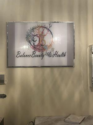 Inside sign at reception