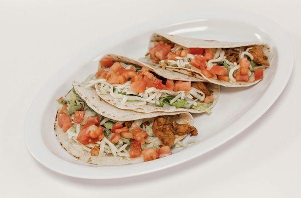 Tacos Supreme- Steak, Chicken, Spicy Pork, or Shredded Pork