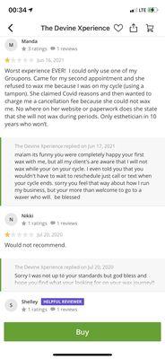 My Groupon review and the owners follow up.