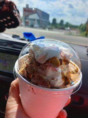 Peanut butter sundae was HUGE