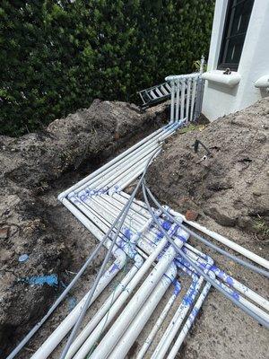 Pluming pool and spa, new pool