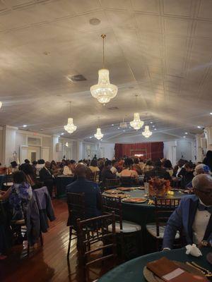 The interior of the hall
